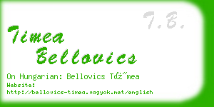 timea bellovics business card